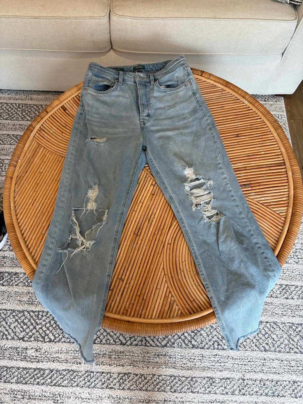 wild fable Distressed Light Blue Boyfriend Jeans